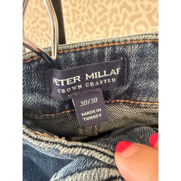 Peter Millar Men's True Blue Wash Vintage Washed Five-Pocket Denim Jeans Size 30 - Picture 7 of 8